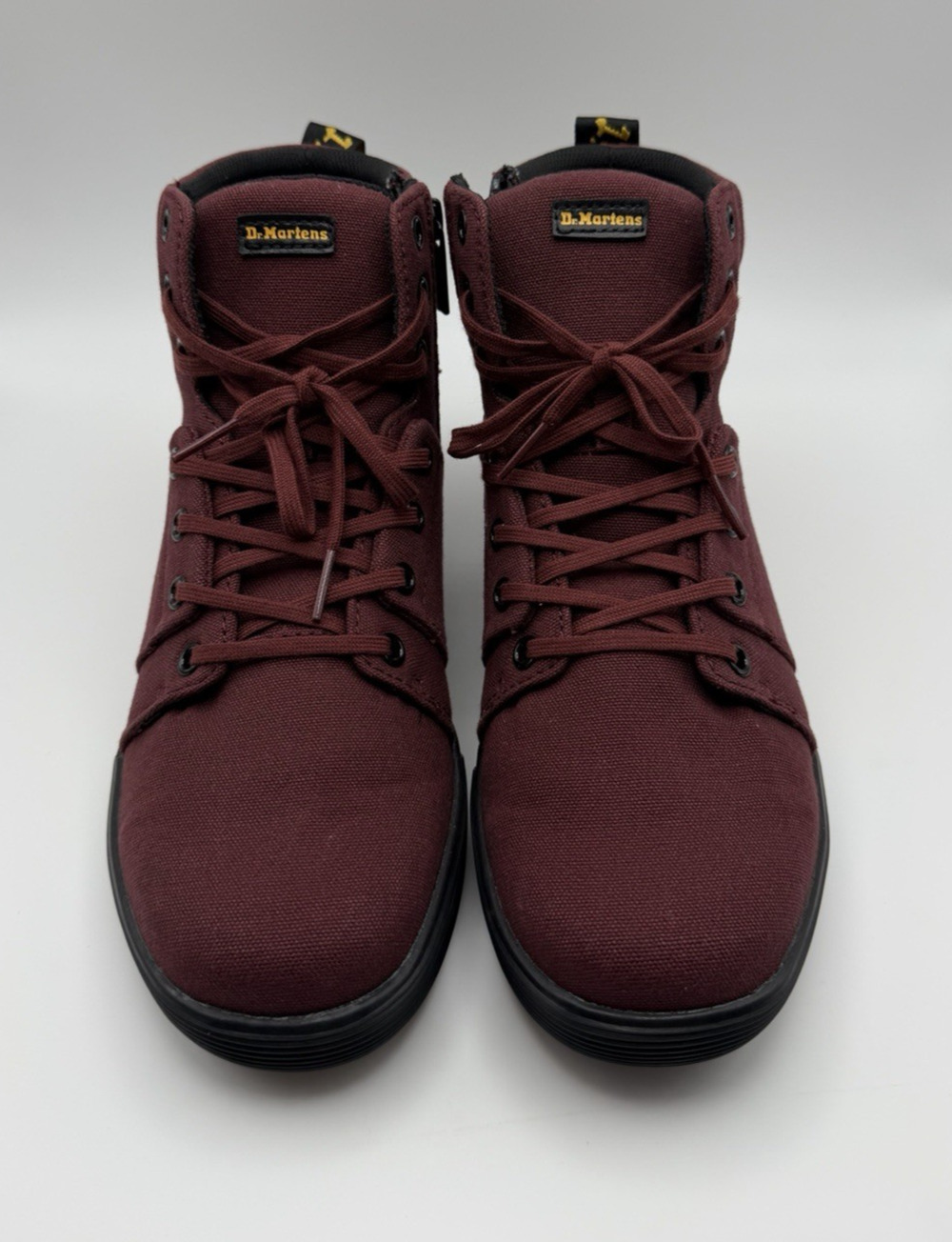 Dr. Martens Rozarya II Women's Canvas Sneaker Lace-Up & Side Zipper Oxblood Sz 9
